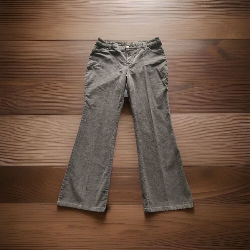 St. John’s Bay Women’s Gray Corduroy Jeans NWOT 12P Stretch Excellent Condition